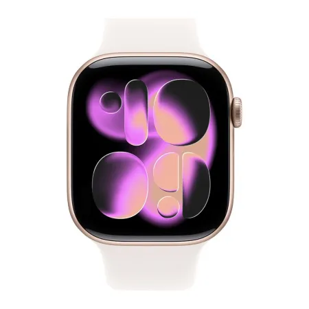 Apple Watch Series 11 42mm Aluminum Rose Gold Case Light Blush Sport Band S/M